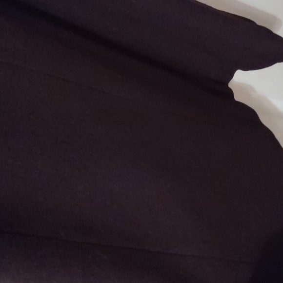 brown winter trench coat with faux fur trim, M - Picture 11 of 16